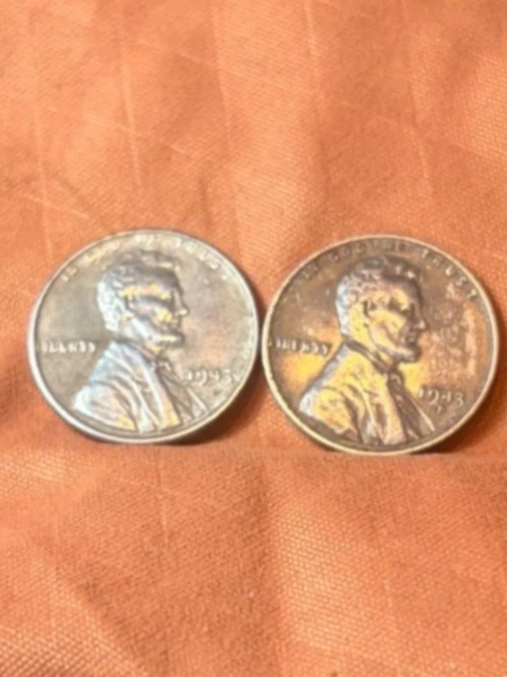 1943 sue 2 Steel Wheat Penny’s P& D {2 coins] #206398638902